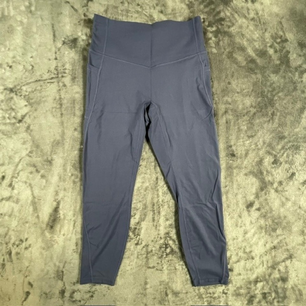 Halara UltraSculpt High Waisted Tummy Control Pocket Leggings Navy Blue L 7/8